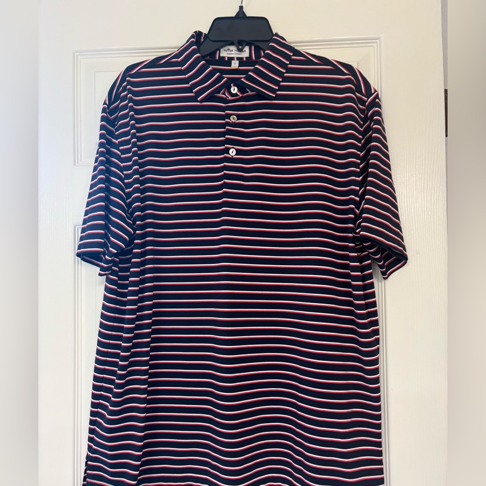 Peter Millar Classic Navy and Red Polo